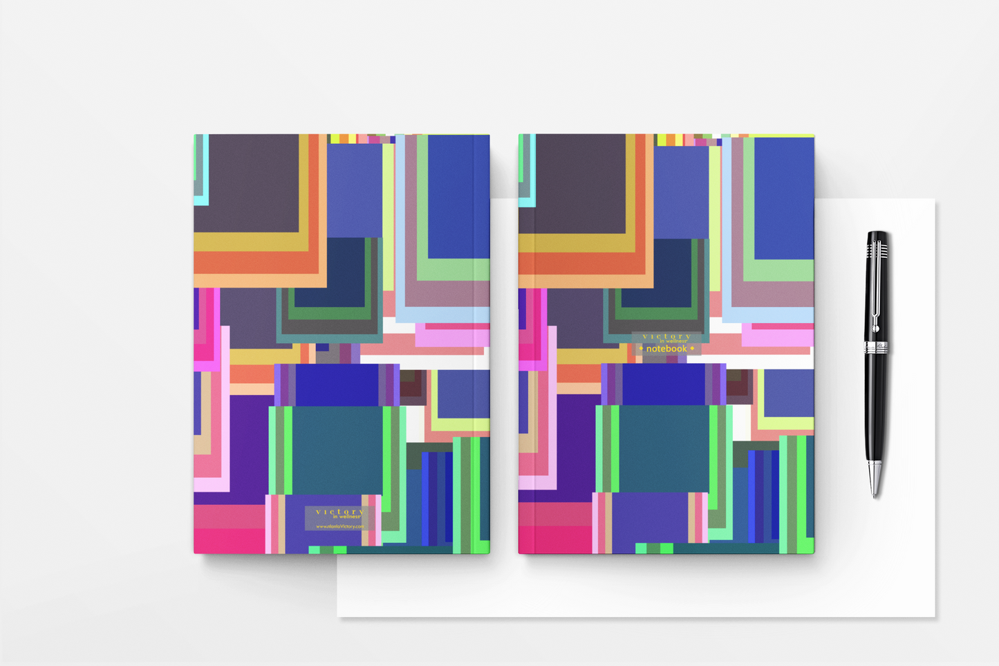 Rise Abstract Pattern Notebooks for Writing and Journaling, Colorful Stationery Set with Unique Designs, Perfect for Note-Taking and Sketching | by Victory In Wellness-1