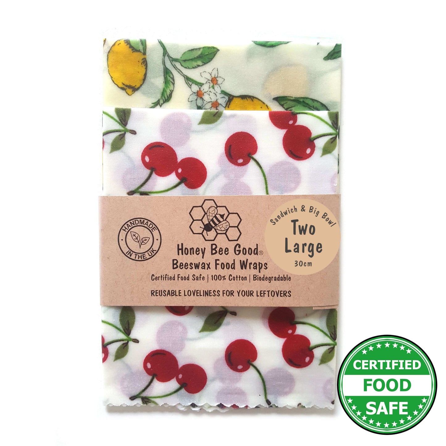 *Set of 2 Large Handmade Beeswax Wraps | Italian Kitchen-0
