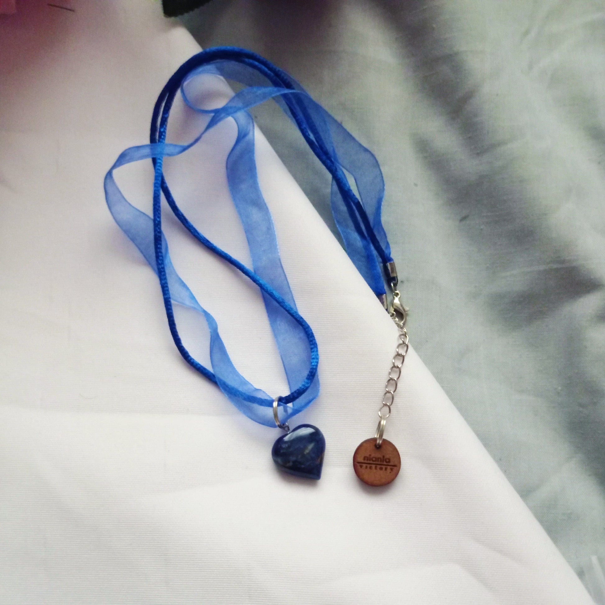 Sodalite Necklace, Blue Necklace, Heart Necklace, Sodalite Gemstone | by nlanlaVictory-4