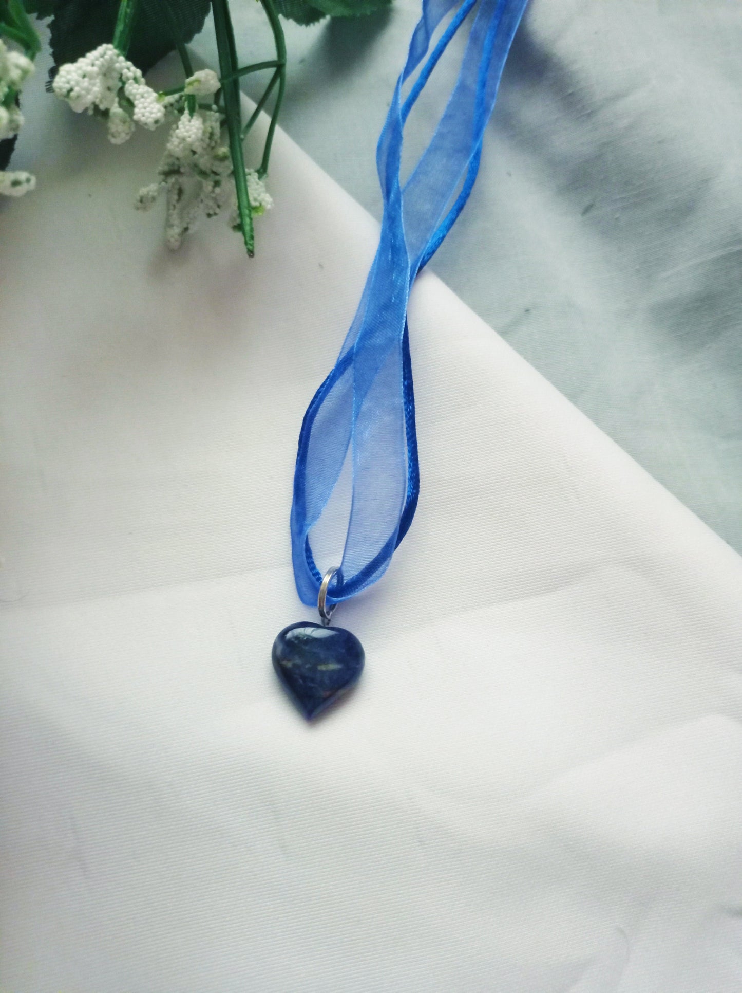 Sodalite Necklace, Blue Necklace, Heart Necklace, Sodalite Gemstone | by nlanlaVictory-1